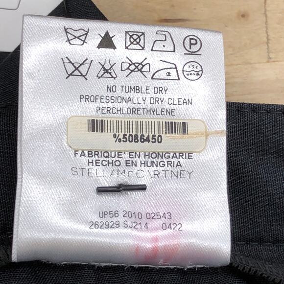 Stella McCartney Womens Size 44 US 10 Skort Side Zip Black Authenticated - Picture 13 of 16